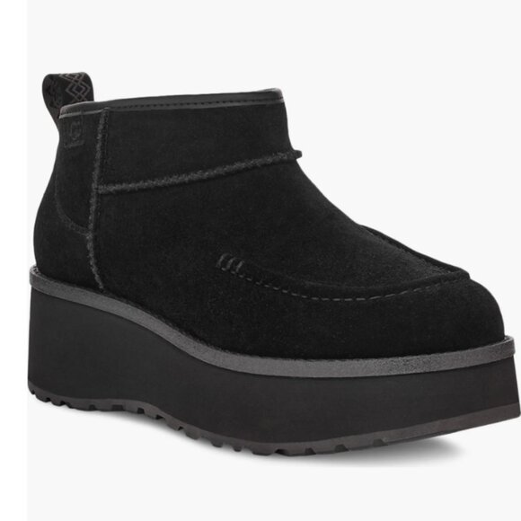 NIB UGGS AUSTRALIA UGG Women's CITYFUNC Ultra Mini Fashion Boot BOOTS BLACK 8 - Picture 1 of 8